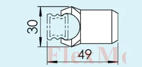 Clamp rel untuk double track conveyors